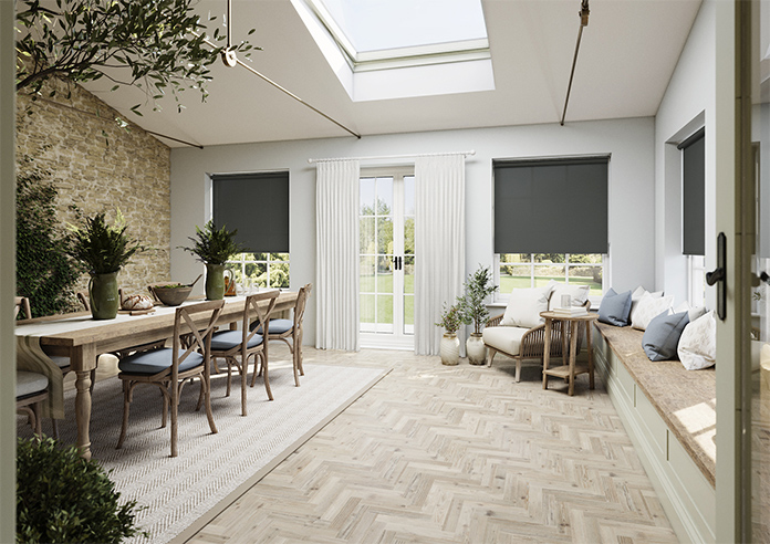 Amalfi, Pitch Black - Twist&Fit Roller Blind - Image 7